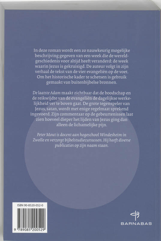 De Laatste Adam achterkant