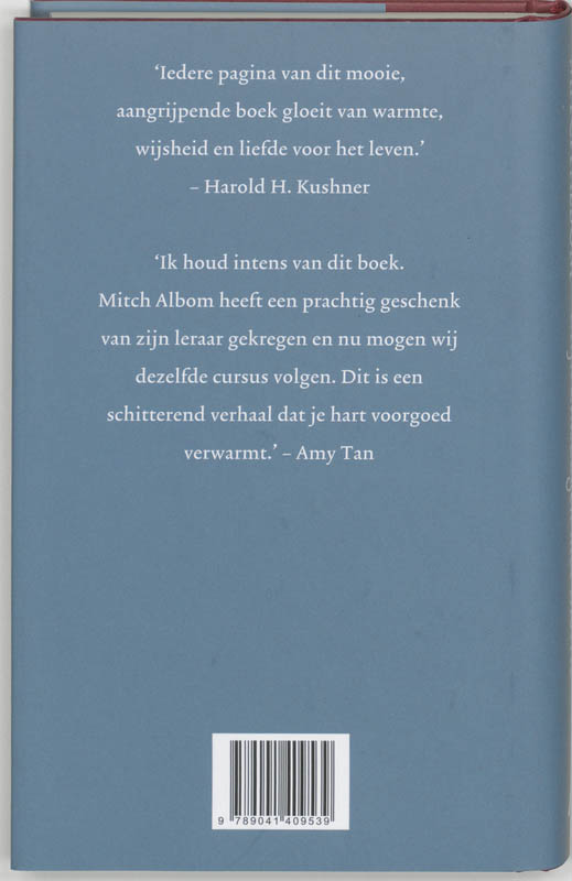 Mijn Dinsdagen Met Morrie - Mitch Albom achterkant