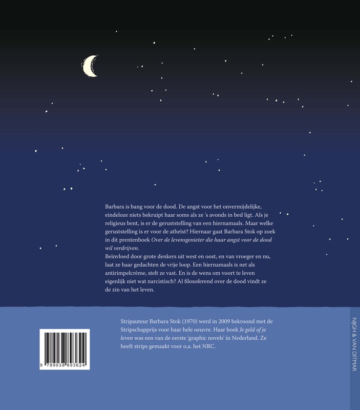 Over de levensgenieter die haar angst voor de dood wil verdrijven achterkant