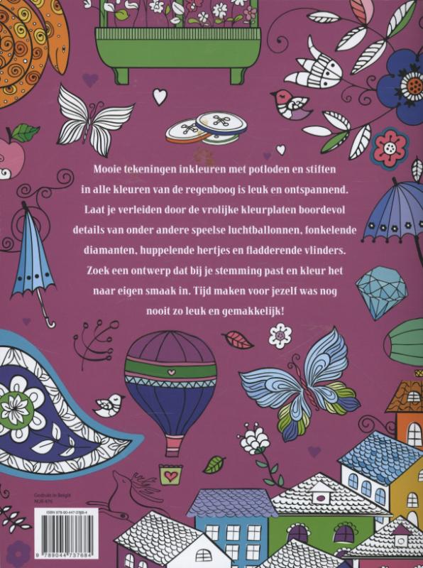 Creatief kleurboek voor volwassenen achterkant