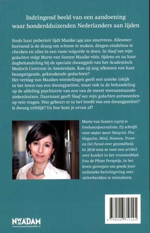 Slaaf van mijn gedachten achterkant