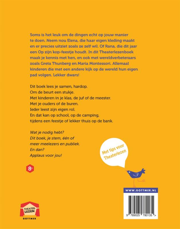 Lekker dwars / Theaterlezen achterkant