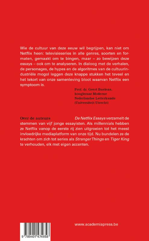 De Netflix essays achterkant