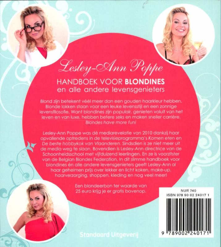 Boek voor blondjes achterkant