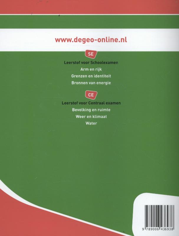 Weer en klimaat / 3/4 vmbo-kgt CE / Lesboek / De Geo achterkant