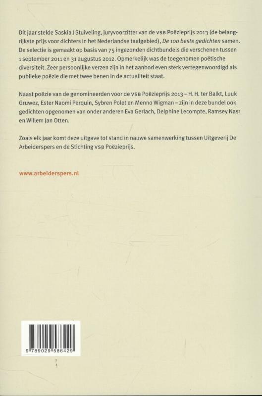 De 100 beste gedichten achterkant