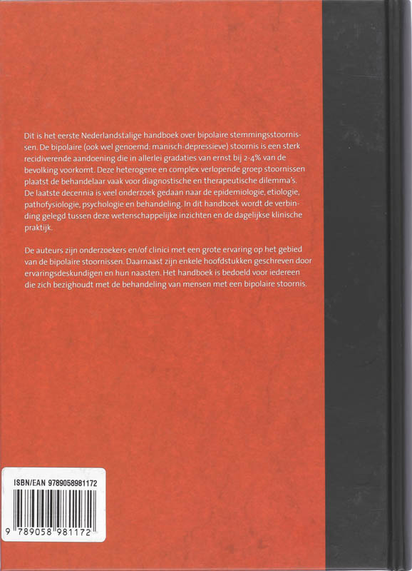 Handboek bipolaire stoornissen achterkant