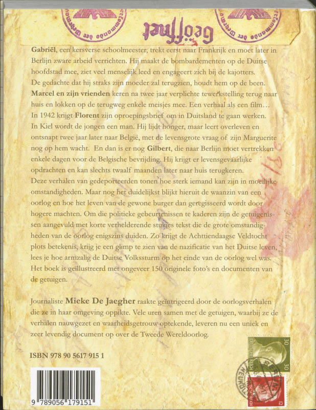 De weggevoerden achterkant