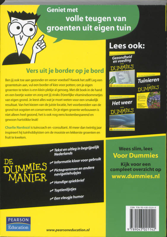 Moestuinen voor Dummies / Voor Dummies achterkant
