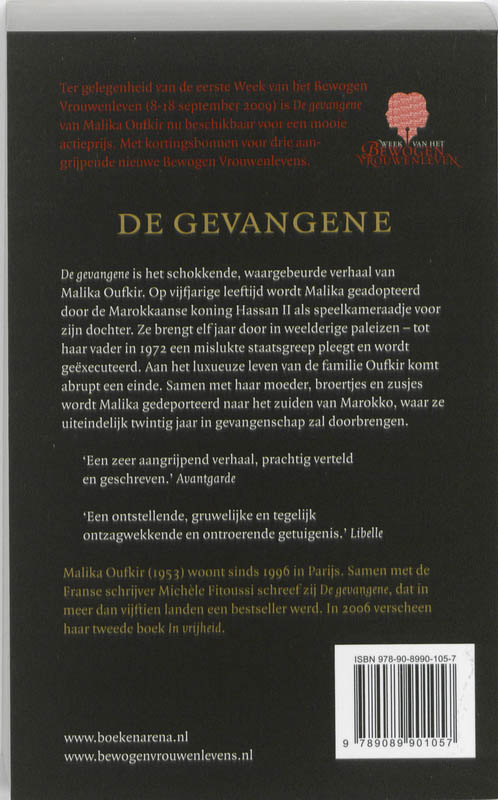De Gevangene / Druk Heruitgave achterkant