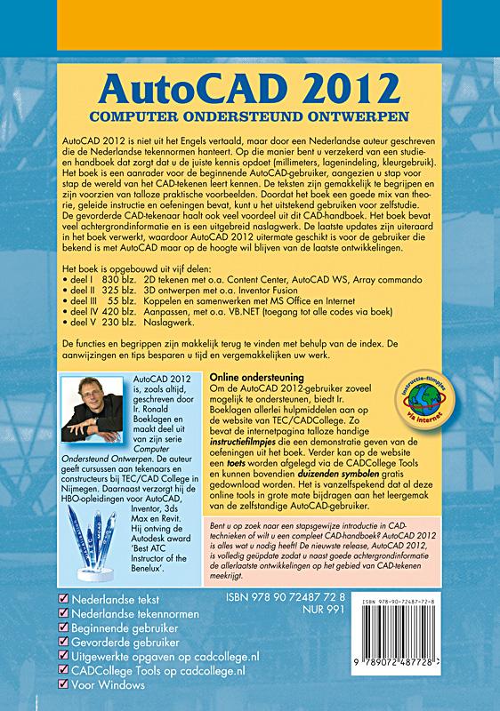AutoCAD 2012 achterkant