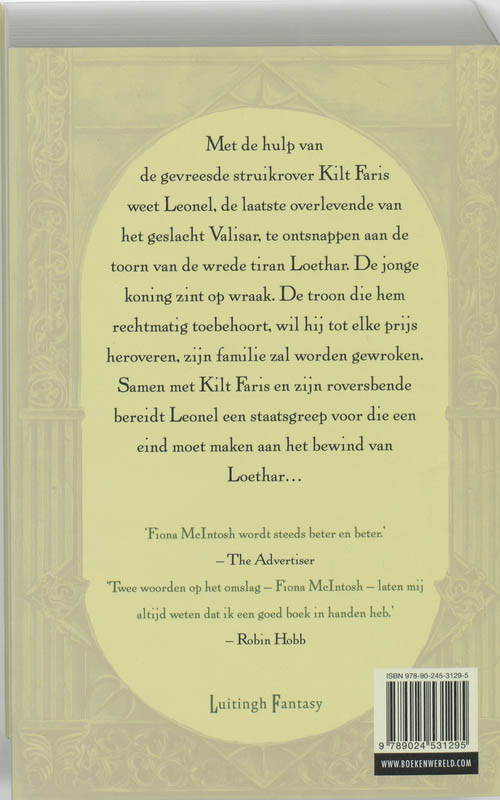 Het bloed van de tiran / De kronieken van Valisar / 2 achterkant