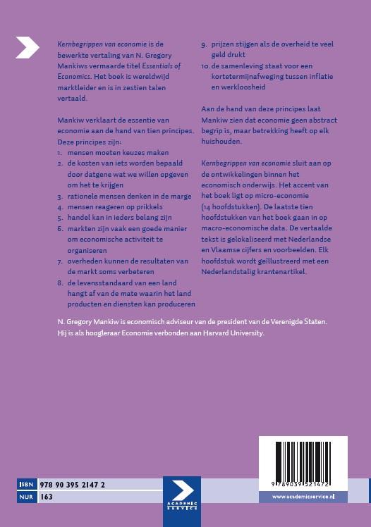 Kernbegrippen van economie achterkant