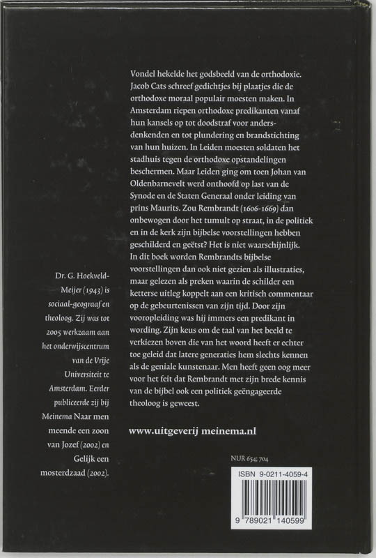 God Van Rembrandt Rembrandt Als Commenta achterkant