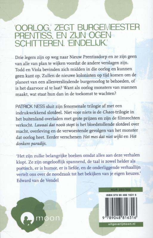 Lawaai dat nooit stopt / De Chaos-trilogie / 3 achterkant