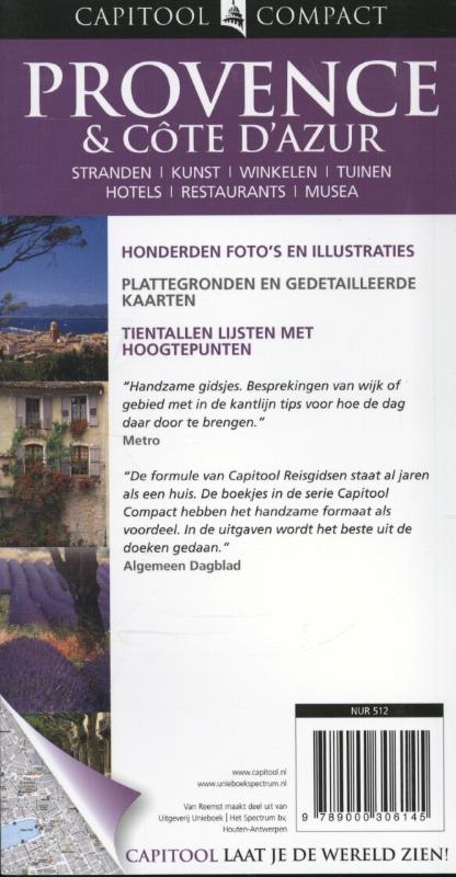 Provence & Cote d'Azur / Capitool Reisgidsen Top 10 achterkant
