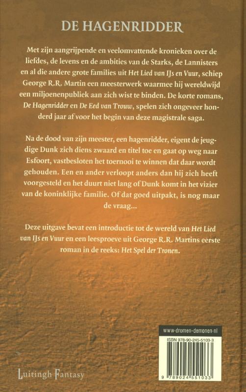 De Hagenridder / De wereld van het lied van ijs en vuur achterkant