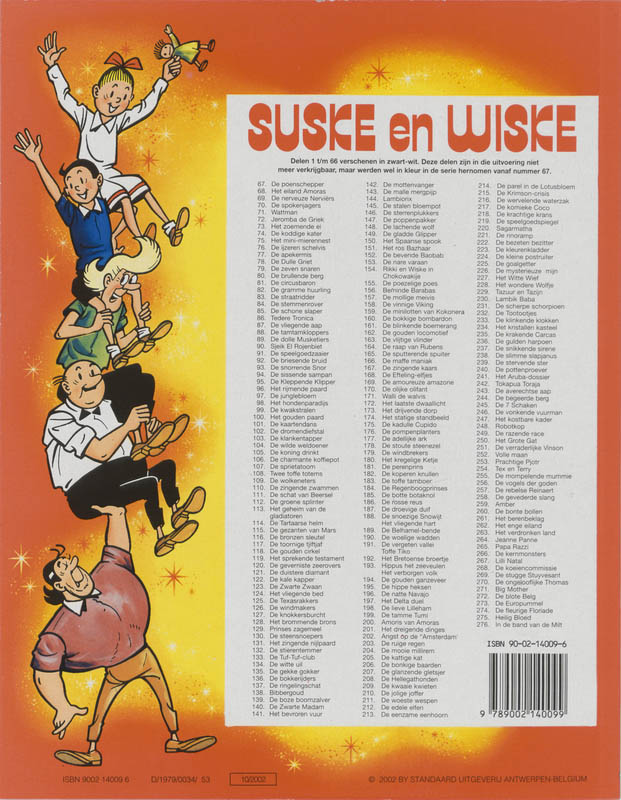 Het drijvende dorp / Suske en Wiske / 173 achterkant