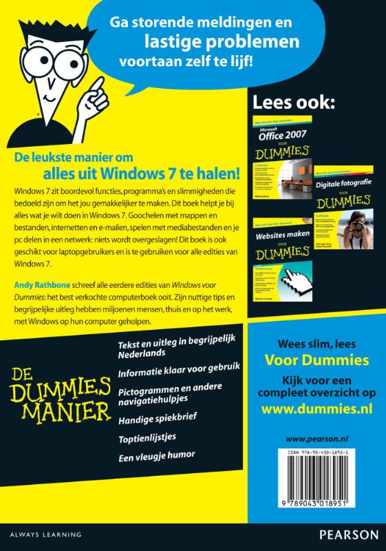 Windows 7 voor Dummies / Voor Dummies achterkant