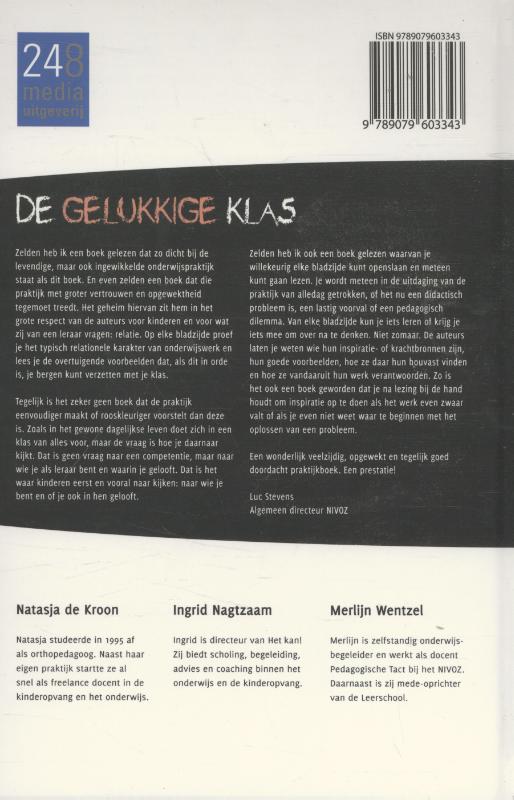 Het inspiratieboek voor de gelukkige klas achterkant