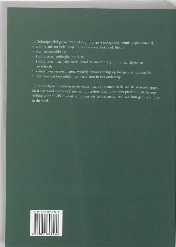 Onderwijspsychologie achterkant