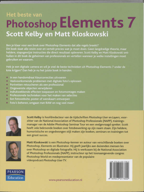 Het Beste Van Photoshop Elements 7 achterkant