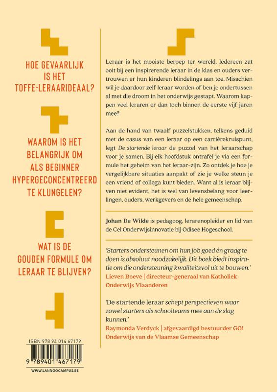 De startende leraar achterkant