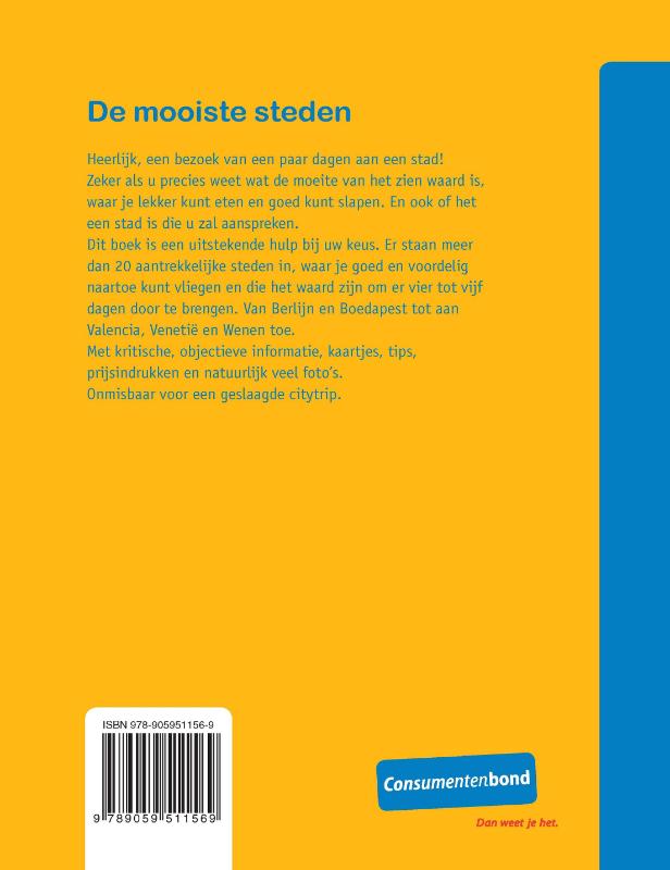 De mooiste steden achterkant