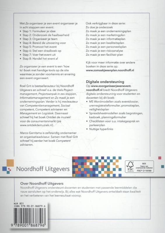 Zo organiseer je een event / Zo maak je plan achterkant