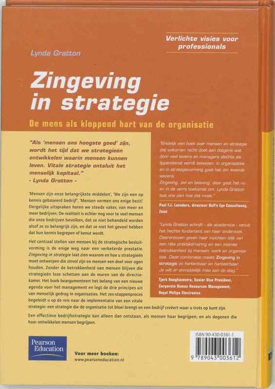 Zingeving In Strategie achterkant