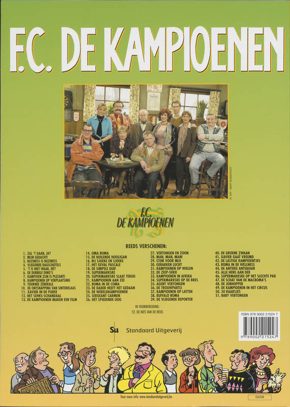 Tournee Zenerale / F.C. De Kampioenen / 9 achterkant