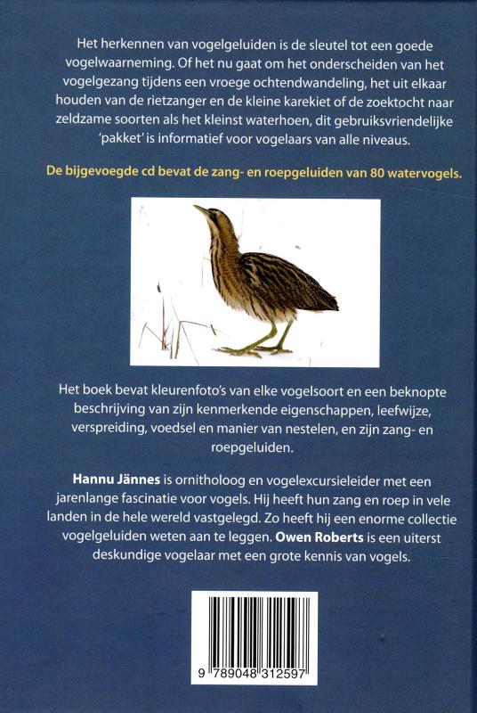 Watervogelgids met 80 geluiden op cd achterkant