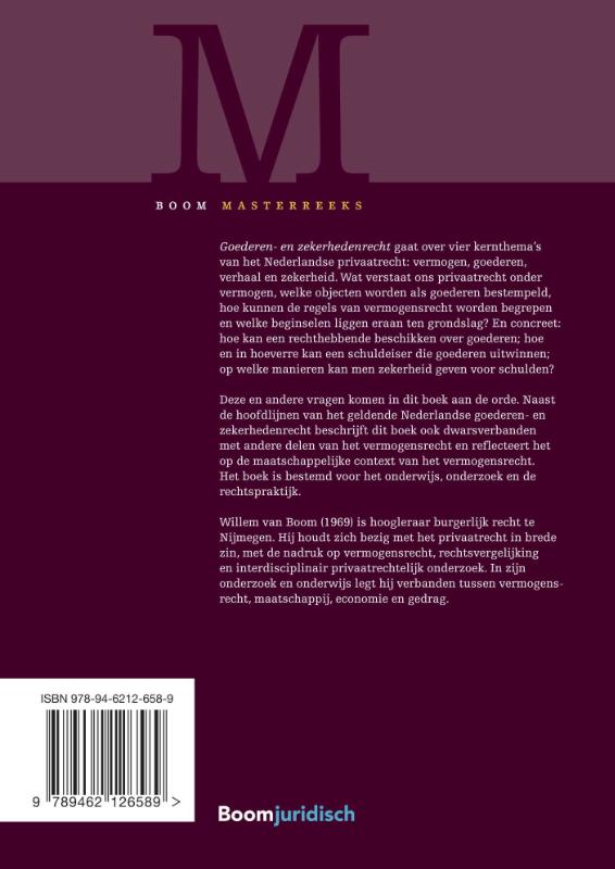 Goederen- & zekerhedenrecht / Boom Juridische studieboeken achterkant