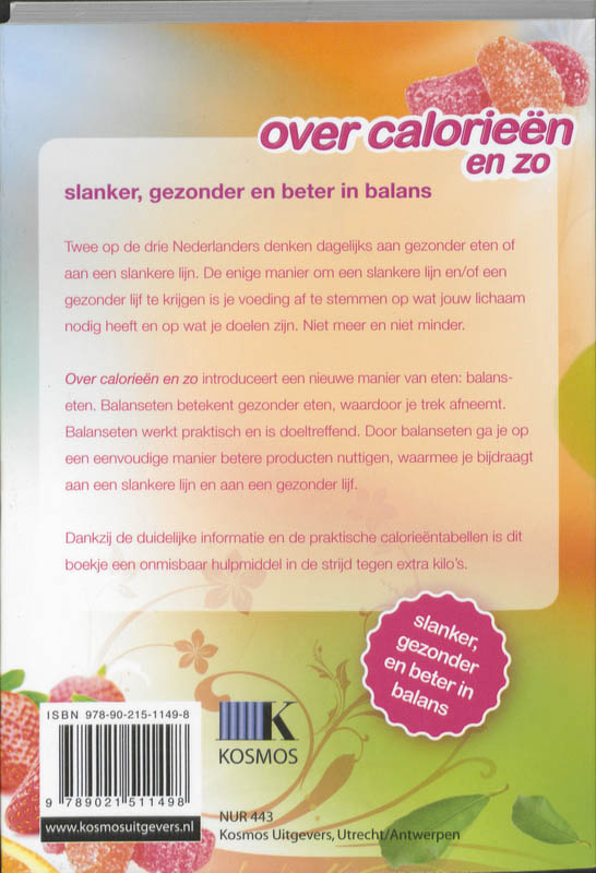 Over calorieen enzo achterkant