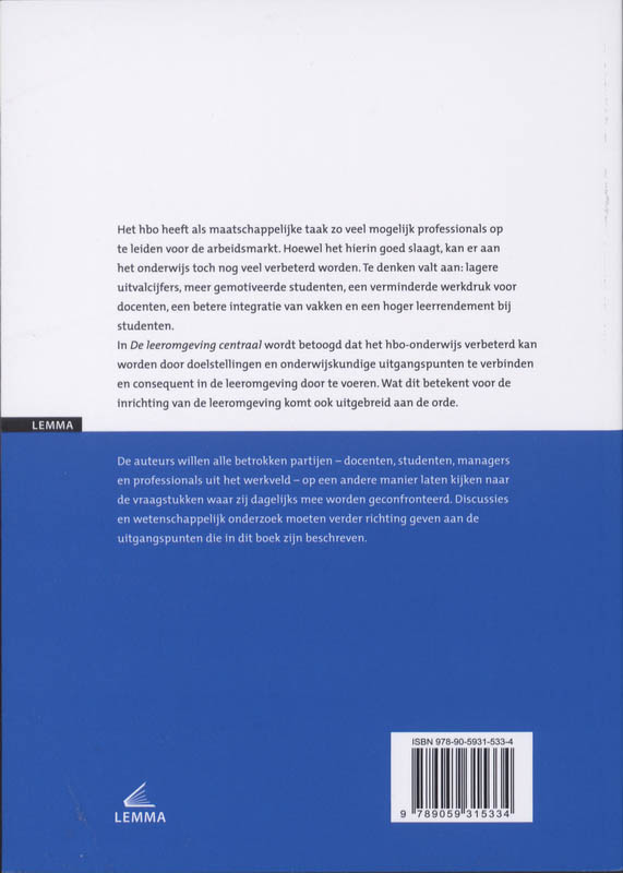 De leeromgeving centraal achterkant