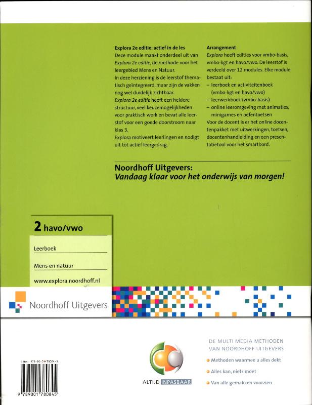 Explora 2e Mens en machine havo/vwo 2 achterkant