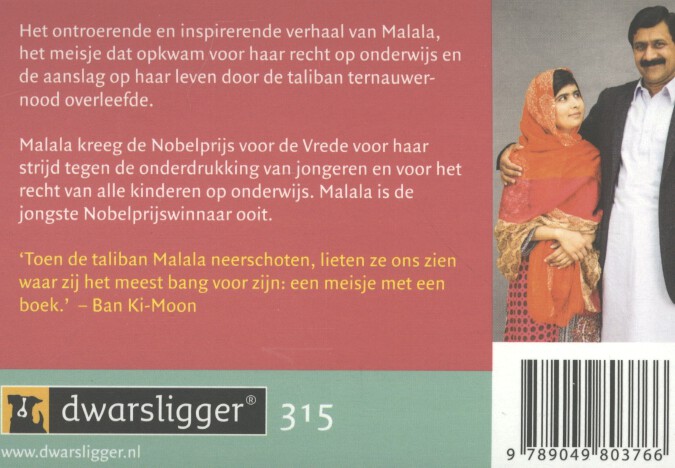Ik ben Malala achterkant
