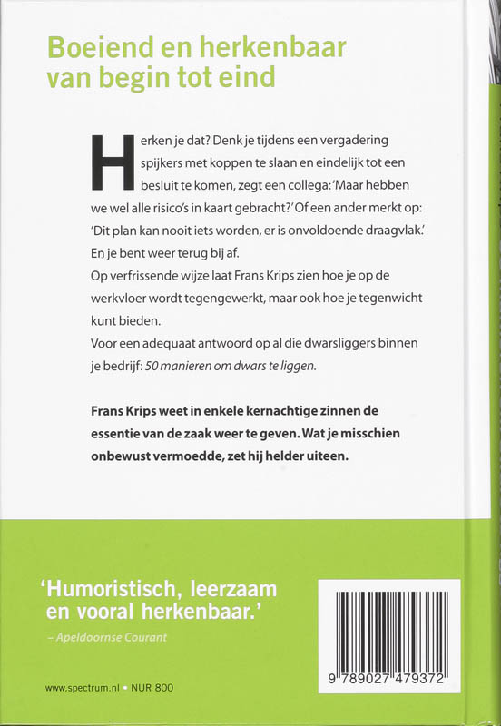 50 Manieren Om Dwars Te Liggen achterkant