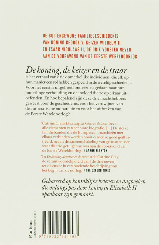 De koning, de keizer en de tsaar achterkant