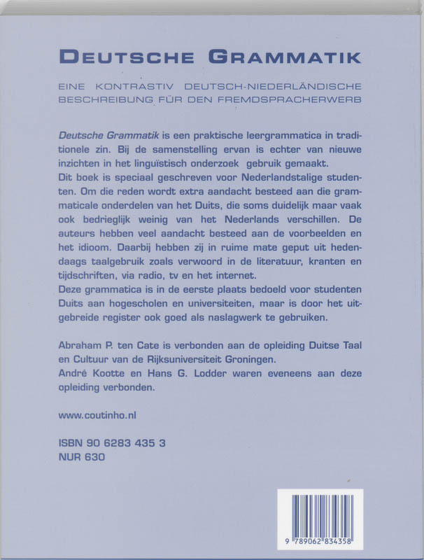 Deutsche Grammatik achterkant