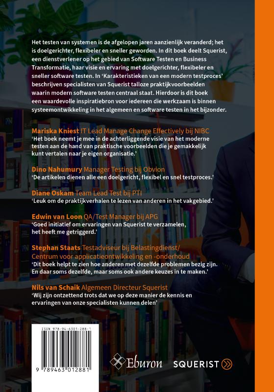 De karakteristieken van een modern testproces achterkant