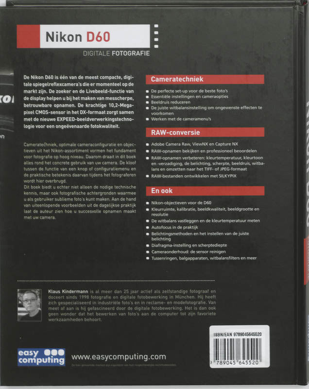 Digitale Fotografie Nikon D60 achterkant