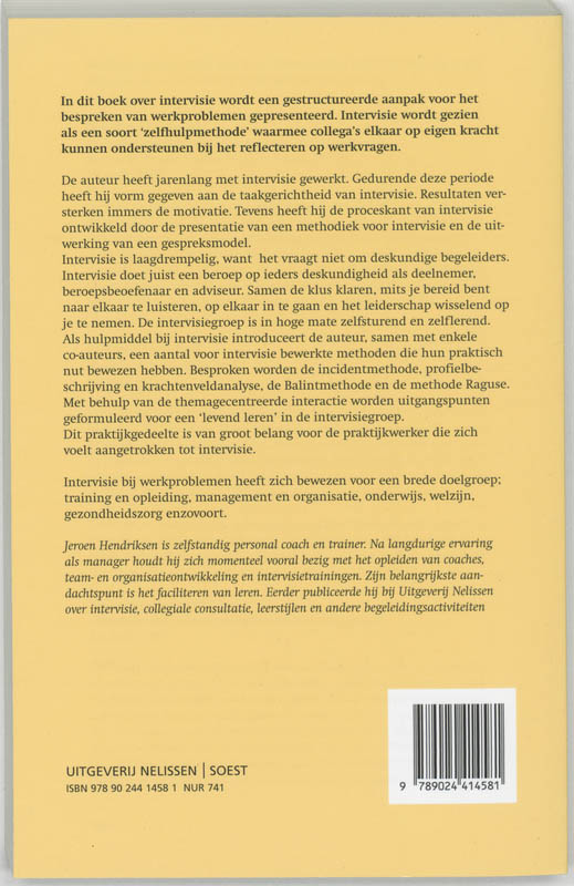 Intervisie bij werkproblemen / PM-reeks achterkant