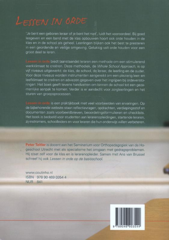 Lessen in orde achterkant