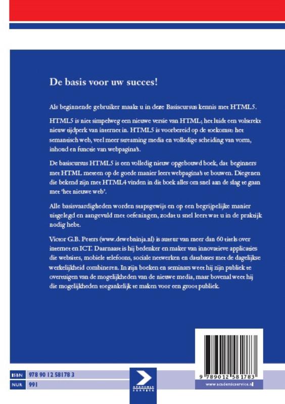 Basiscursus HTML 5 achterkant