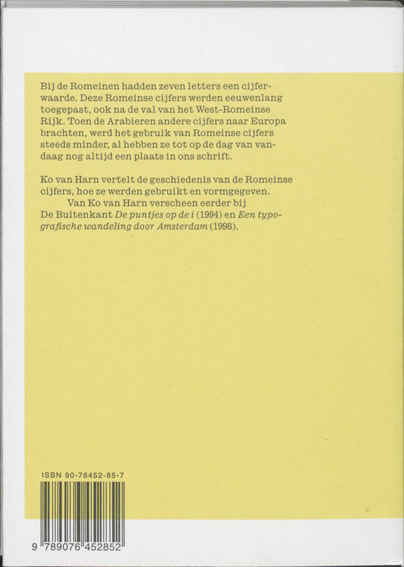 Romeinse cijfers achterkant