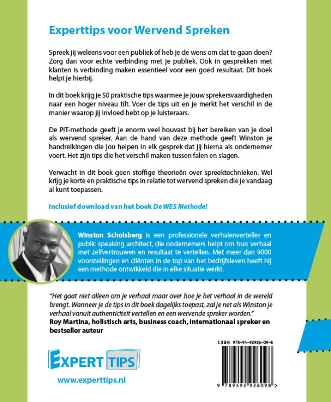 Experttips voor Wervend Spreken / Experttips boekenserie achterkant