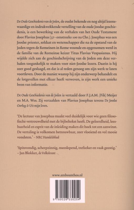 De oude geschiedenis van de joden achterkant