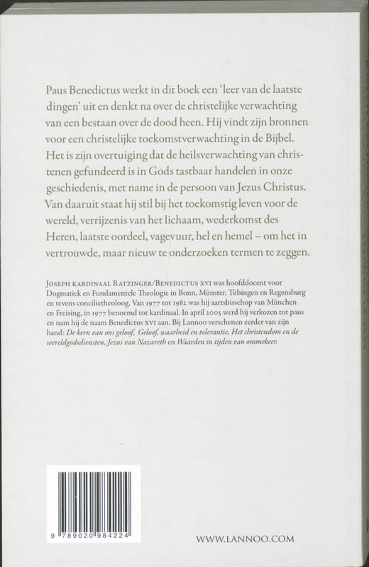 Over dood en eeuwig leven achterkant