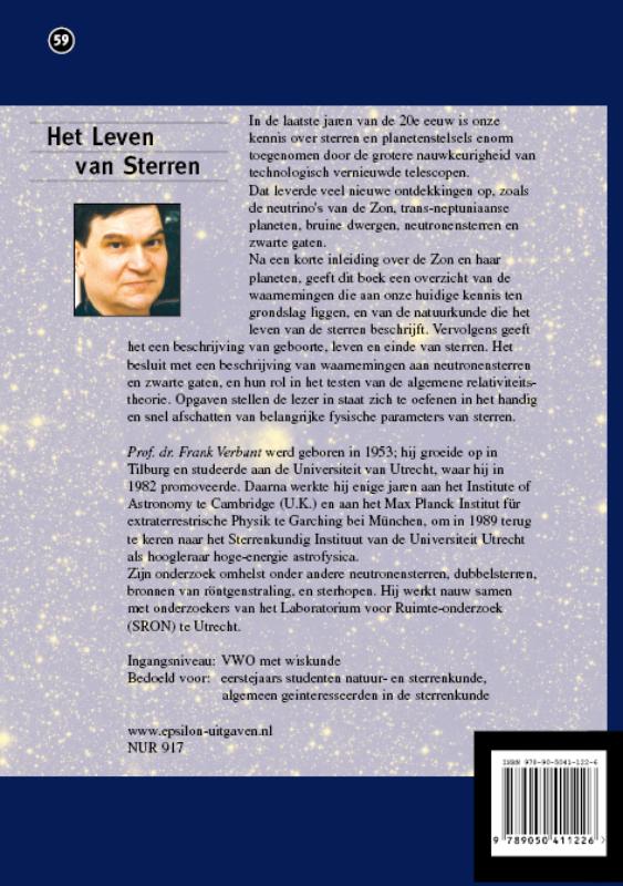 Epsilon uitgaven 59 -   Het Leven van Sterren achterkant
